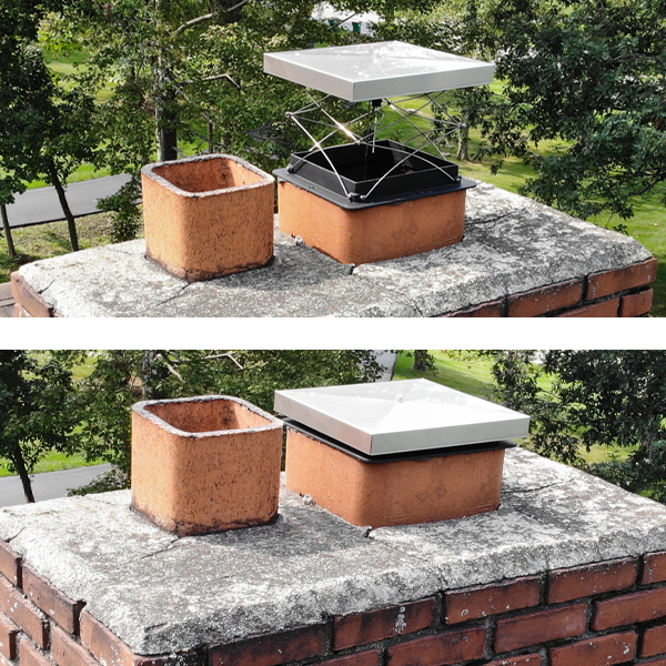 Top Mount Chimney Damper Installation in Westwood, MA