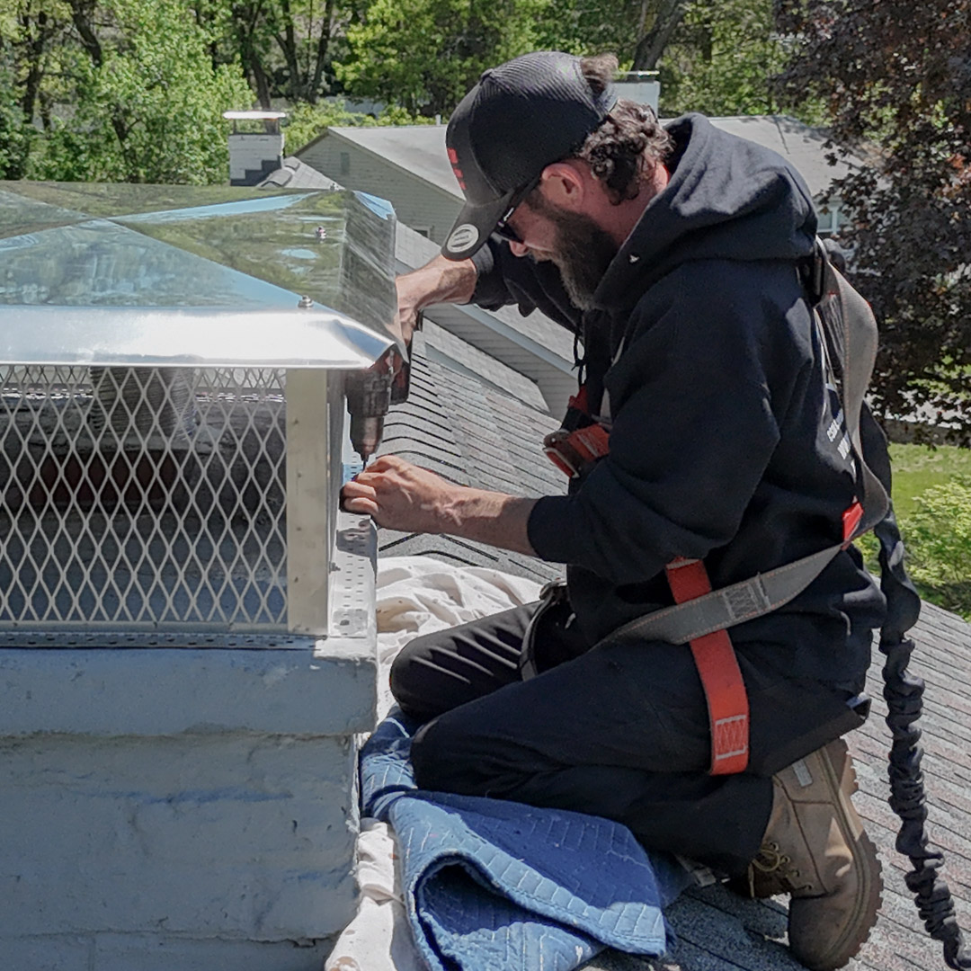 Chimney cap liner repair in Franklin,MA