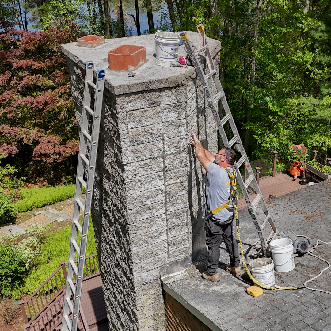 Chimney masonry repairs in Franklin, MA
