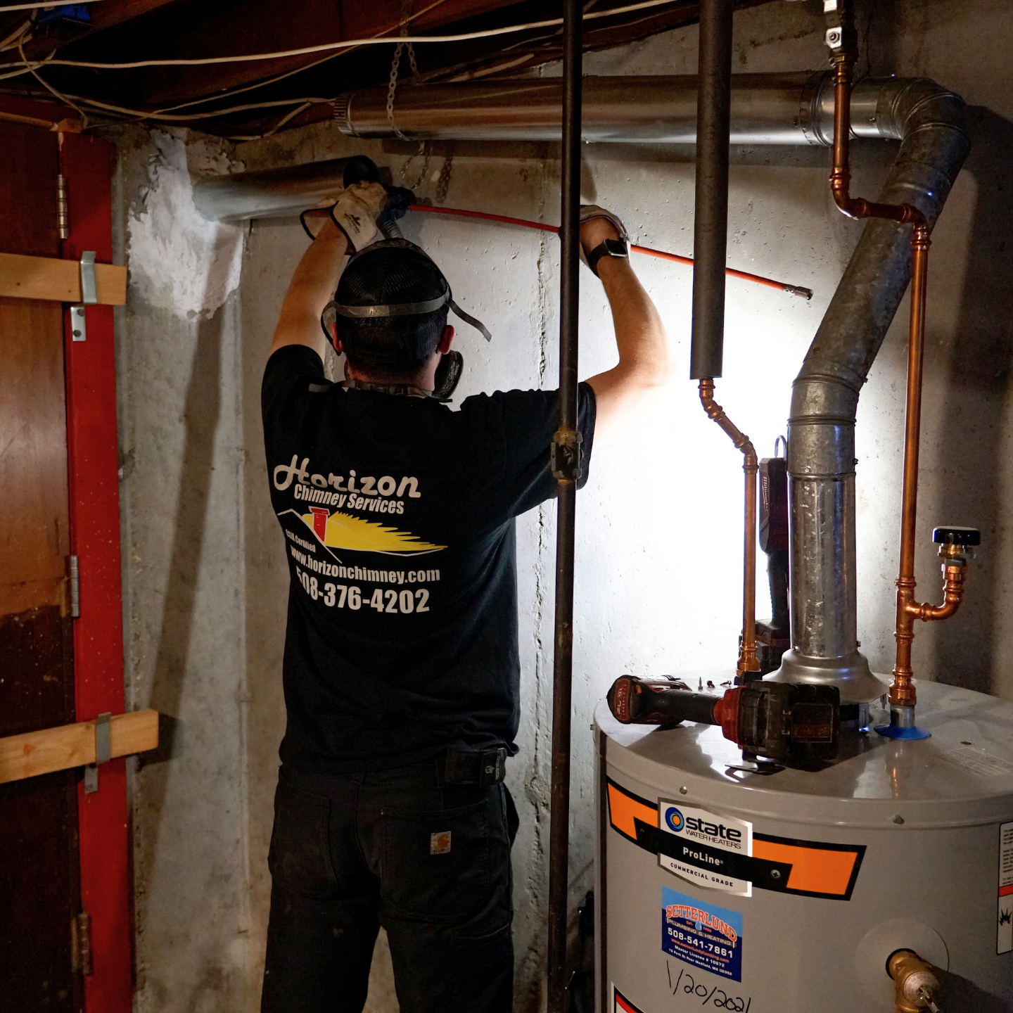 Furnace and boiler flue cleaning in Cumberland, RI.