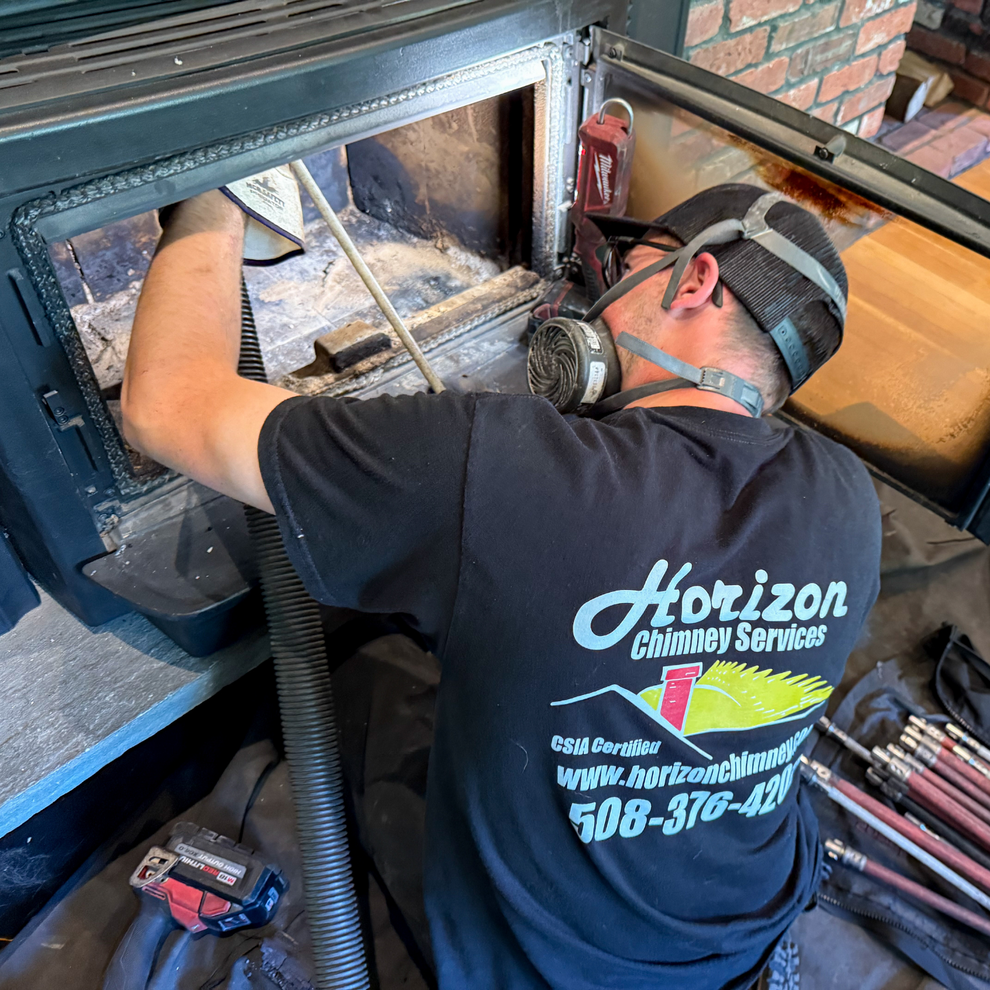 Professional chimney cleaning in Newton, MA.