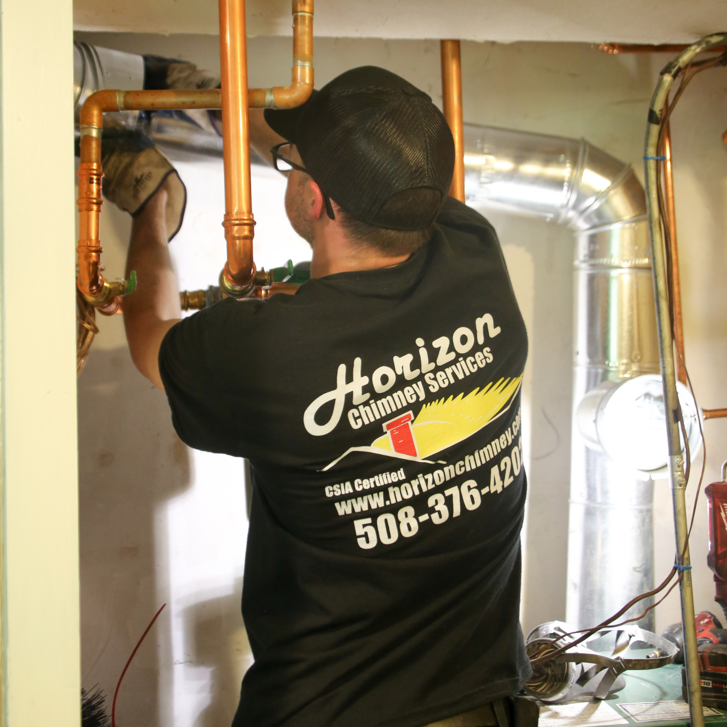 Furnace and boiler flue inspection in Newton, MA.