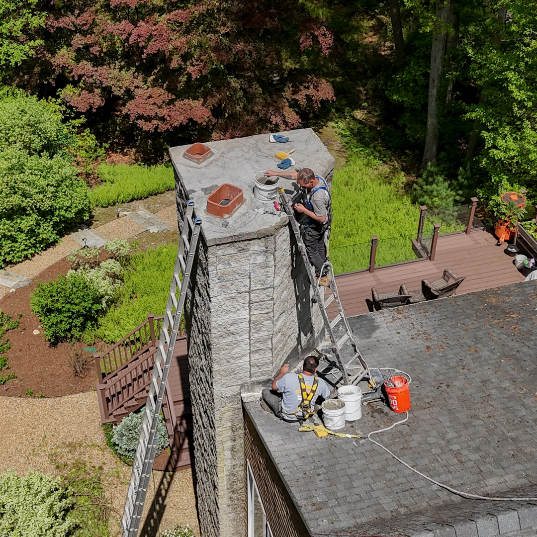 chimney masonry repairs in Shrewsbury, MA