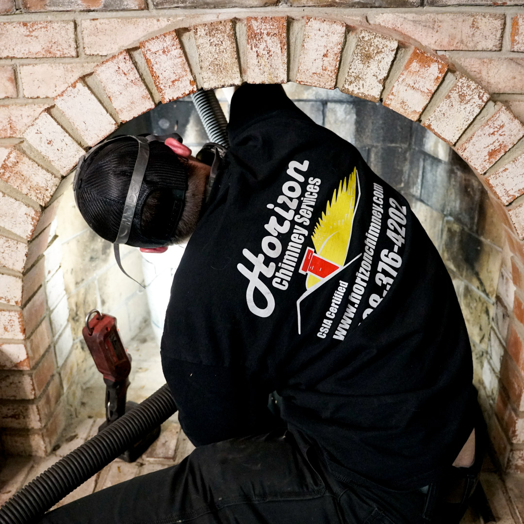 Chimney inspection in Newton, MA.