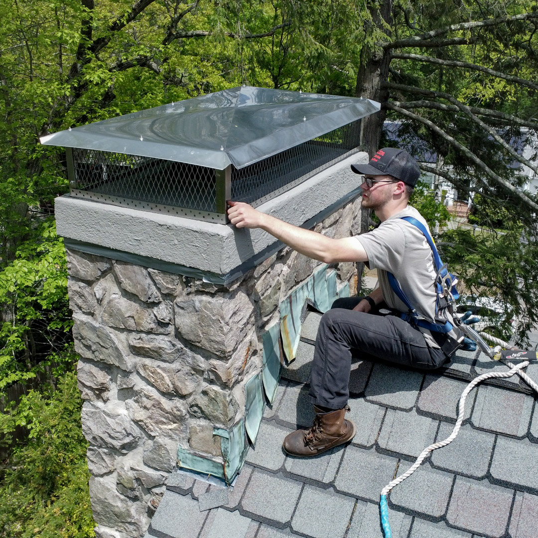 Installing chimney caps and other chimney repairs in Pawtucket, RI